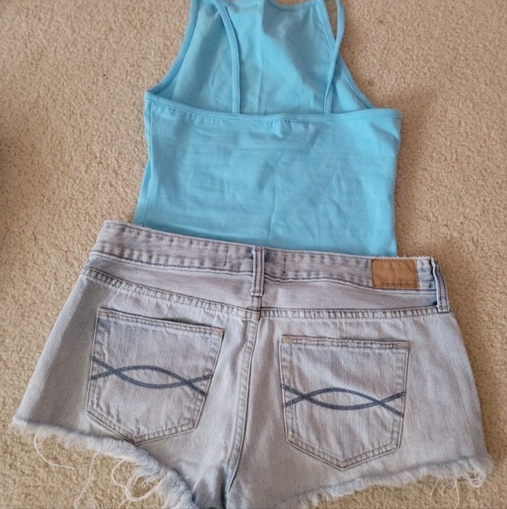 Jean shorts and top